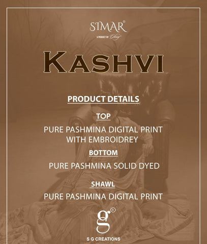 Glossy Presents Kashvi Pure Pashmina Printed Embroidery Work Fancy Designer Salwar Kameez