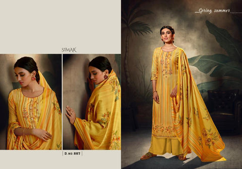 Glossy Presents Kashvi Pure Pashmina Printed Embroidery Work Fancy Designer Salwar Kameez