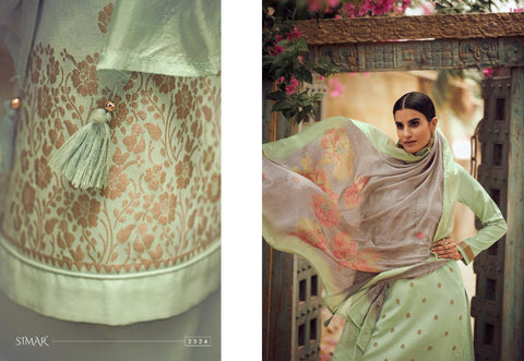 Glossy Launched Simer Adah Jam Satin Fancy Designer Salwar Kameez