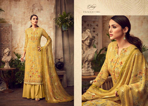 Glossy Presents Huma Viscose Heavy Georgette Printed Fancy Designer Salwar Kameez