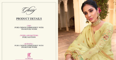 Glossy Presents Suhani Chinon Embroidery Work Fancy Designer Salwar Suits