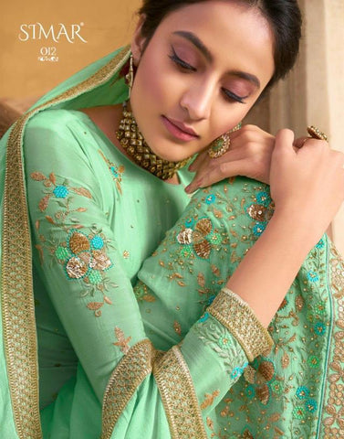 Glossy Presents Suhani Chinon Embroidery Work Fancy Designer Salwar Suits
