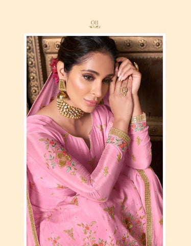 Glossy Presents Suhani Chinon Embroidery Work Fancy Designer Salwar Suits