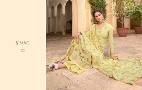 Glossy Presents Suhani Chinon Embroidery Work Fancy Designer Salwar Suits