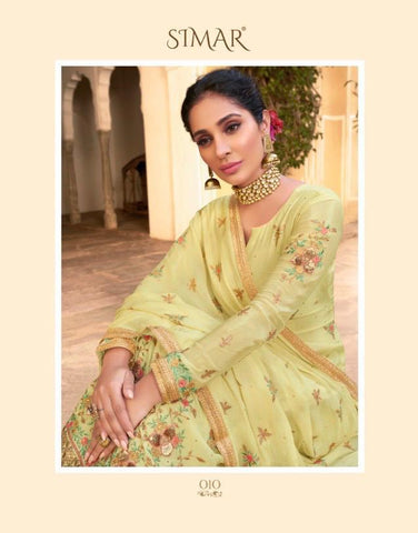 Glossy Presents Suhani Chinon Embroidery Work Fancy Designer Salwar Suits
