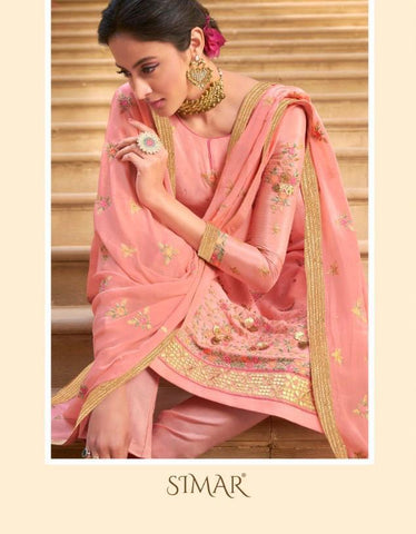 Glossy Presents Suhani Chinon Embroidery Work Fancy Designer Salwar Suits