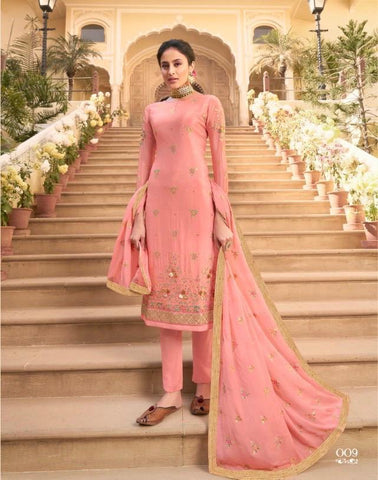 Glossy Presents Suhani Chinon Embroidery Work Fancy Designer Salwar Suits