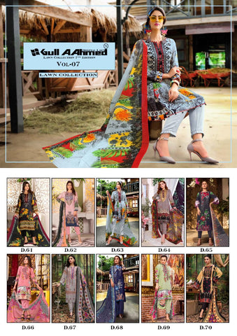 Gul Ahmed Vol 7 The Original Lawn Collection Pakistani Suits
