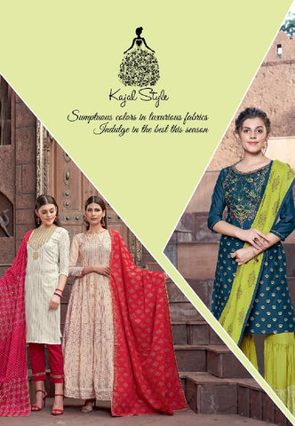 Kajal Style Presents Gulzar Vol 4 Pure Rayon Designer Kurtis Collection