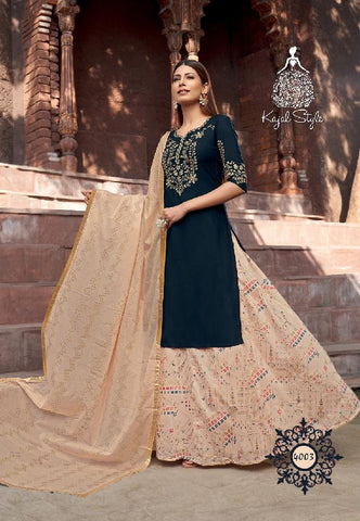Kajal Style Presents Gulzar Vol 4 Pure Rayon Designer Kurtis Collection