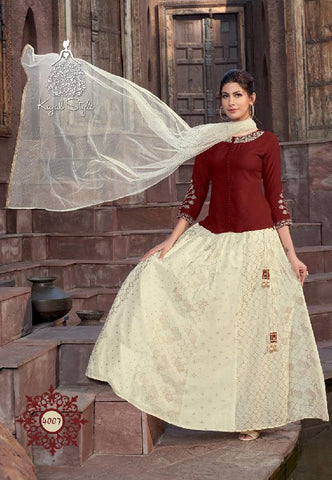 Kajal Style Presents Gulzar Vol 4 Pure Rayon Designer Kurtis Collection