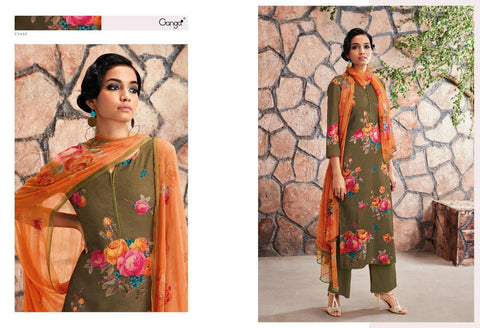 Ganga Presents Ardor Wool Dobby Printed Fancy Designer Salwar Kameez