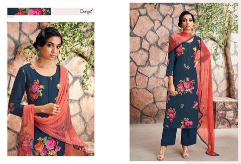 Ganga Presents Ardor Wool Dobby Printed Fancy Designer Salwar Kameez