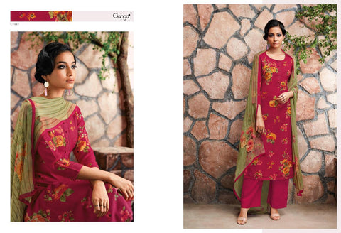Ganga Presents Ardor Wool Dobby Printed Fancy Designer Salwar Kameez