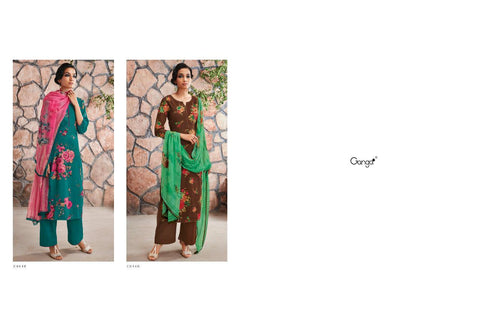 Ganga Presents Ardor Wool Dobby Printed Fancy Designer Salwar Kameez