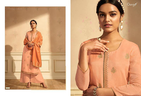 GANGA PRESENT RAAG PURE SILK WITH EMBROIDERY HEAVY LOOK SALWAR SUIT