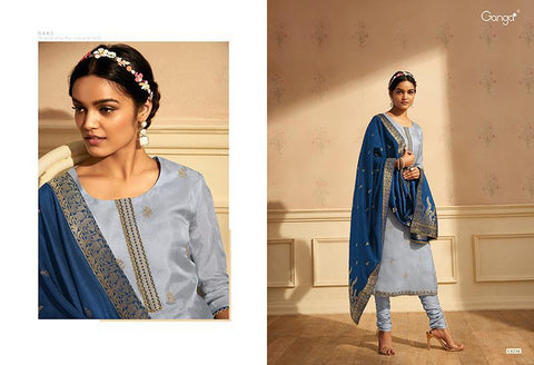 GANGA PRESENT RAAG PURE SILK WITH EMBROIDERY HEAVY LOOK SALWAR SUIT