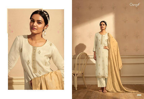 GANGA PRESENT RAAG PURE SILK WITH EMBROIDERY HEAVY LOOK SALWAR SUIT