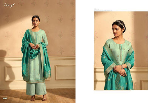 GANGA PRESENT RAAG PURE SILK WITH EMBROIDERY HEAVY LOOK SALWAR SUIT