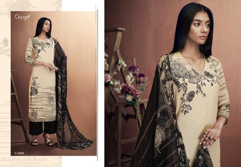 Ganga Suits Iris Cotton Lawn Printed Embroiderey Collection Salwar Suits