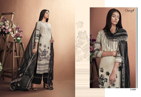 Ganga Suits Iris Cotton Lawn Printed Embroiderey Collection Salwar Suits