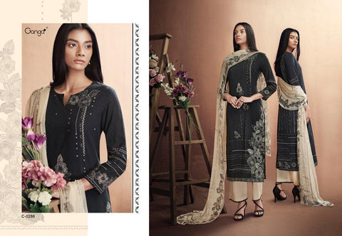 Ganga Suits Iris Cotton Lawn Printed Embroiderey Collection Salwar Suits