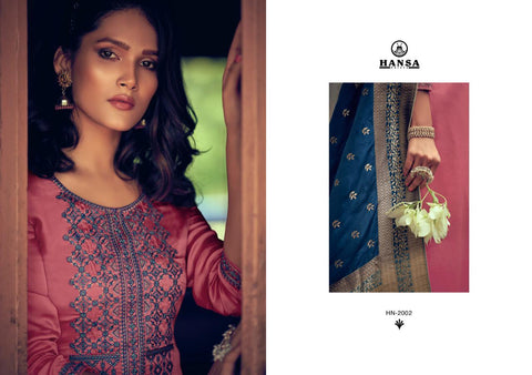 Hansa Presents Saanj Dola Silk Fancy Work Fancy Designer Salwar Kameez