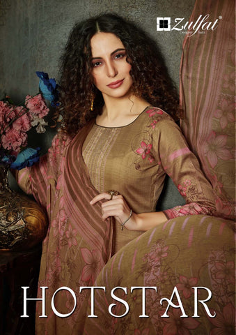 Zulfat Designer Suit Launched Hotstar Jam Cotton Casual Wear Salwar Suits