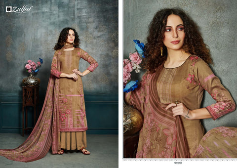 Zulfat Designer Suit Launched Hotstar Jam Cotton Casual Wear Salwar Suits