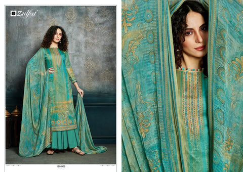 Zulfat Designer Suit Launched Hotstar Jam Cotton Casual Wear Salwar Suits