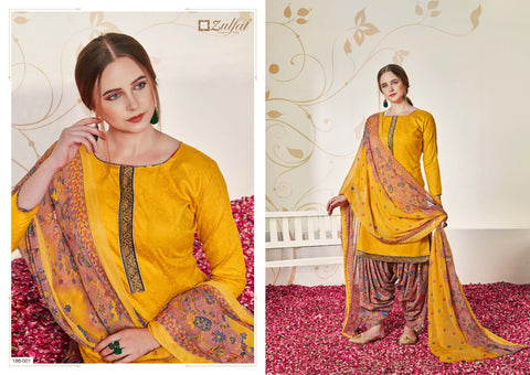 Zulfat Designer Suits Husna E Patiyala Jam Cotton Digital Printed Designer Salwar Kameez
