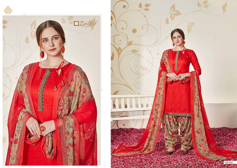 Zulfat Designer Suits Husna E Patiyala Jam Cotton Digital Printed Designer Salwar Kameez