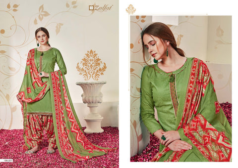 Zulfat Designer Suits Husna E Patiyala Jam Cotton Digital Printed Designer Salwar Kameez