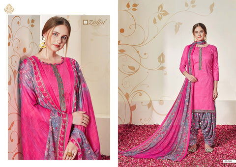 Zulfat Designer Suits Husna E Patiyala Jam Cotton Digital Printed Designer Salwar Kameez