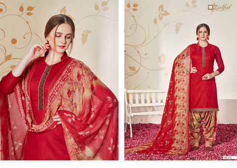 Zulfat Designer Suits Husna E Patiyala Jam Cotton Digital Printed Designer Salwar Kameez