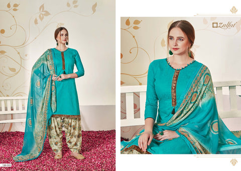 Zulfat Designer Suits Husna E Patiyala Jam Cotton Digital Printed Designer Salwar Kameez