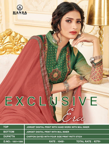 Hansa Print Presents Exclusive Era Georgette Printed Fancy Designer Salwar Suits
