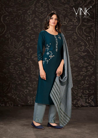 Vink Launched Harmony Viscose Muslin Fancy Designer Salwar Kameez