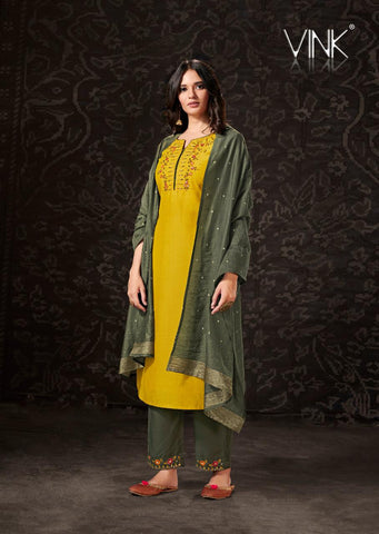 Vink Launched Harmony Viscose Muslin Fancy Designer Salwar Kameez