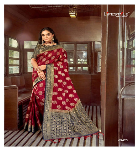 lifestyle meera vol 6 nx fancy silk saree catalog formal women ethnic  collections wholesaler exporter - Swastik Wholesale | Catalog Wholesaler  and Exporter of Kurtis, Salwar Suits, Tunics, Sarees Festival Eid  Collections