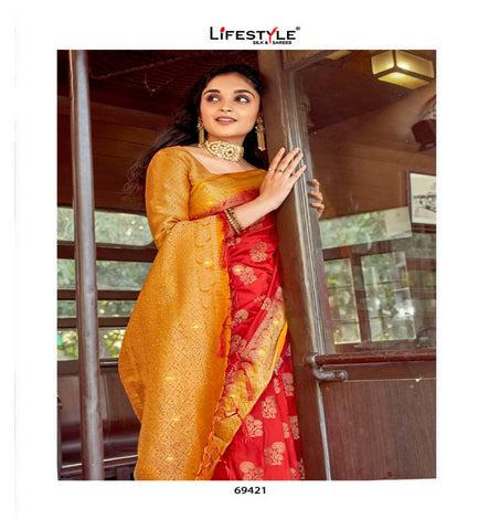 Lifestyle Sarees Ananya Traditional Nylon Silk Sarees Collection