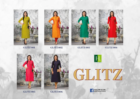 Hirwa Launched Glitz Silk Slub Daily Wear Kurtis Collection