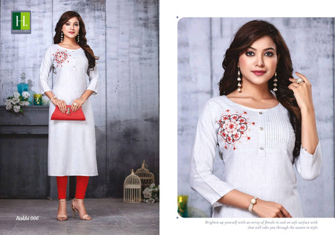 Hirwa Launched Rakhi Vol 3 Rayon Embroidery Work Fancy Designer Kurtis Collection