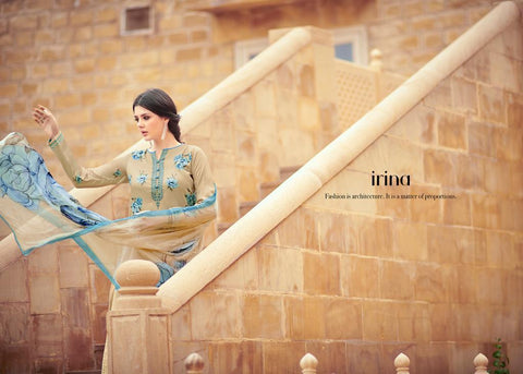 GLOSSY PRESENTS THE PETALS AND KNOTS PURE BEMBERG CHIFFON SUITS