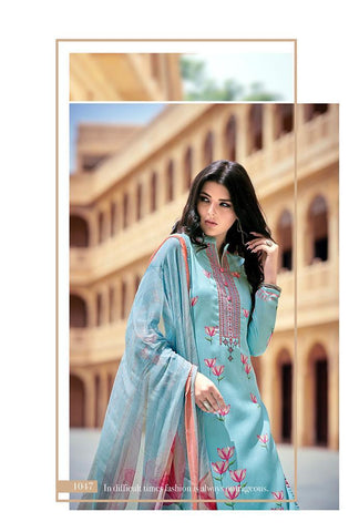 GLOSSY PRESENTS THE PETALS AND KNOTS PURE BEMBERG CHIFFON SUITS