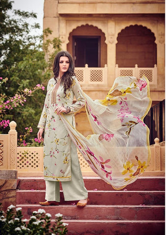 GLOSSY PRESENTS THE PETALS AND KNOTS PURE BEMBERG CHIFFON SUITS
