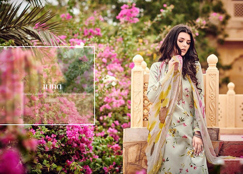 GLOSSY PRESENTS THE PETALS AND KNOTS PURE BEMBERG CHIFFON SUITS