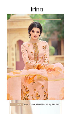 GLOSSY PRESENTS THE PETALS AND KNOTS PURE BEMBERG CHIFFON SUITS