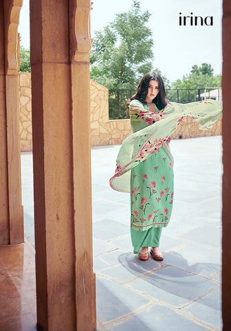 GLOSSY PRESENTS THE PETALS AND KNOTS PURE BEMBERG CHIFFON SUITS