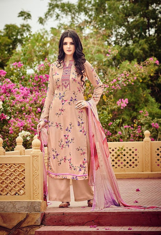 GLOSSY PRESENTS THE PETALS AND KNOTS PURE BEMBERG CHIFFON SUITS